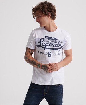 Superdry Limited Icarus Colours Blend Lite Férfi Pólók Fehér | VZAKX3567